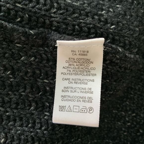 Michael Kors Cable Knit Short Sleeve Cardigan Sweater Navy Blue Size Large - Picture 8 of 9